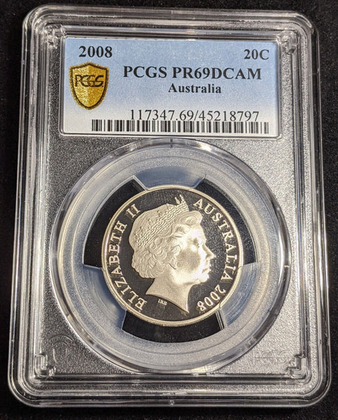 2008 Proof Twenty Cent 20c Australia PCGS PR69DCAM FDC UNC #3037