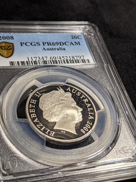 2008 Proof Twenty Cent 20c Australia PCGS PR69DCAM FDC UNC #3037