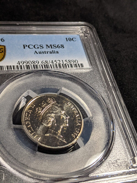 1996 Ten Cent 10c Australia PCGS MS68 FDC GEM UNC #3034