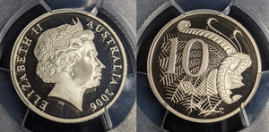 2006 Proof Ten Cent 10c Australia PCGS PR69DCAM FDC UNC #3033