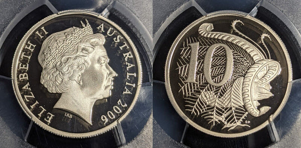2006 Proof Ten Cent 10c Australia PCGS PR69DCAM FDC UNC #3033