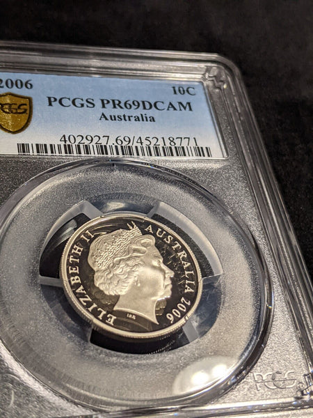 2006 Proof Ten Cent 10c Australia PCGS PR69DCAM FDC UNC #3033