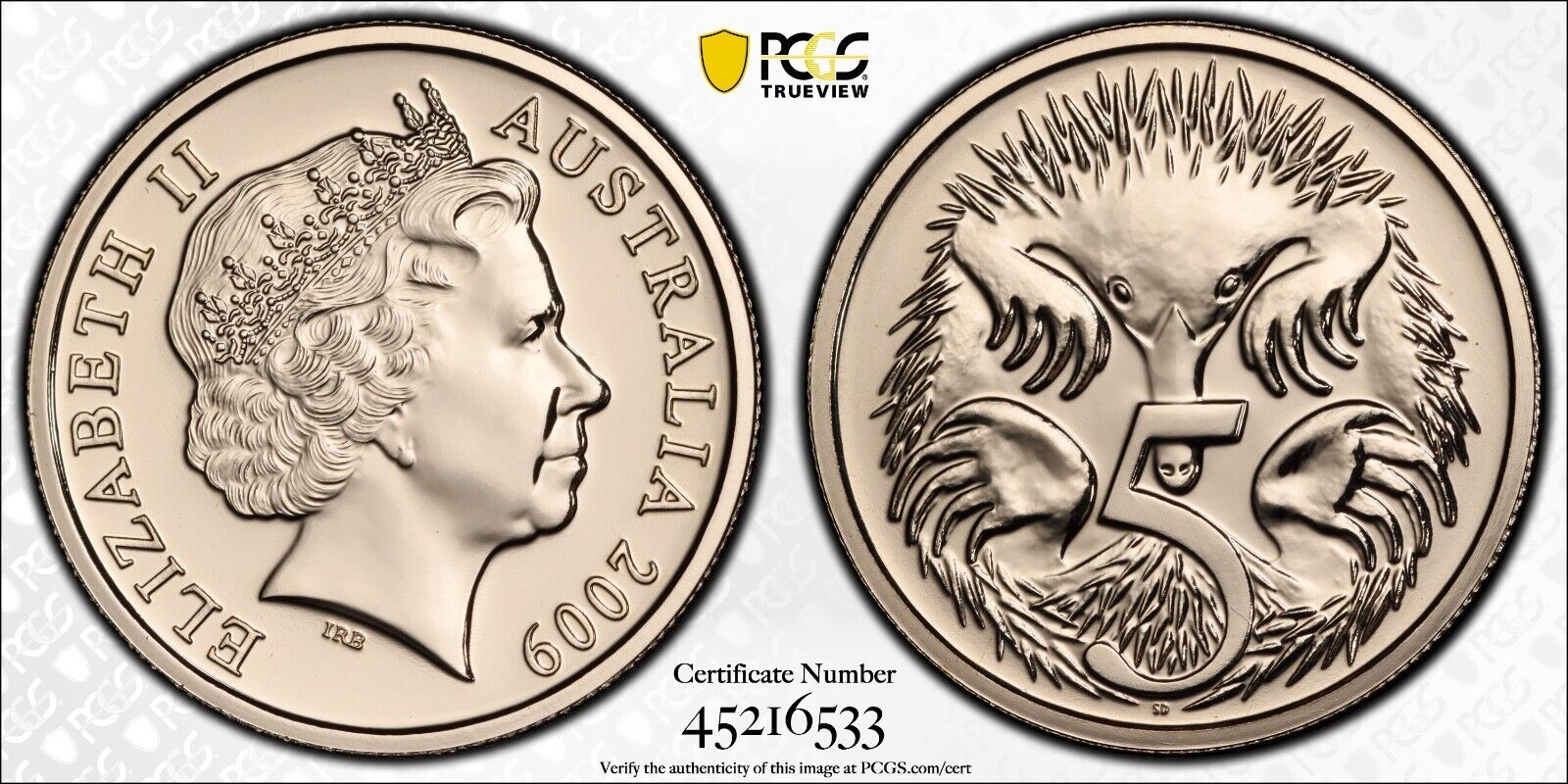 2009 Five Cent 5c Australia PCGS MS68 FDC GEM UNC #3045