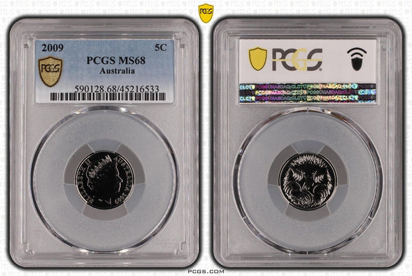 2009 Five Cent 5c Australia PCGS MS68 FDC GEM UNC #3045