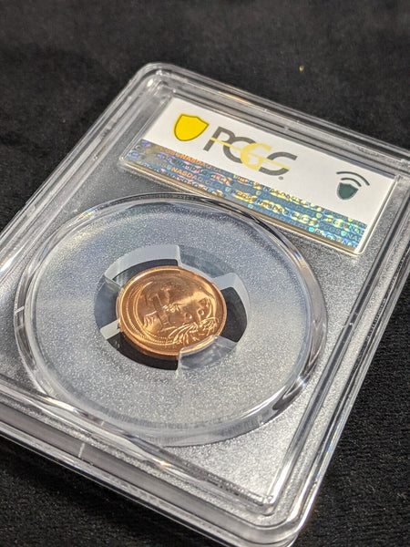 1987 One Cent 1c Australia PCGS MS65RD GEM UNC #3046