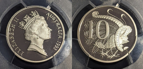1993 Proof Ten Cent 10c Australia PCGS PR69DCAM FDC UNC #3049
