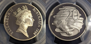 1994 Proof Twenty Cent 20c Australia PCGS PR69DCAM FDC UNC #3053