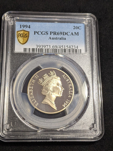 1994 Proof Twenty Cent 20c Australia PCGS PR69DCAM FDC UNC #3053