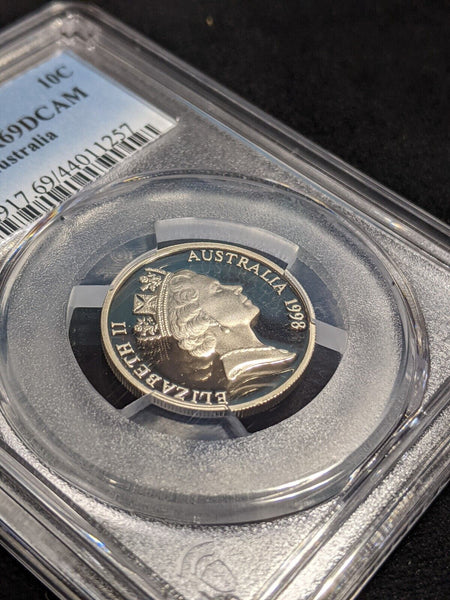 1998 Proof Ten Cent 10c Australia PCGS PR69DCAM FDC UNC #3050