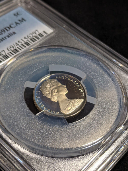 1977 Proof Five Cent 5c Australia PCGS PR69DCAM FDC UNC #3054