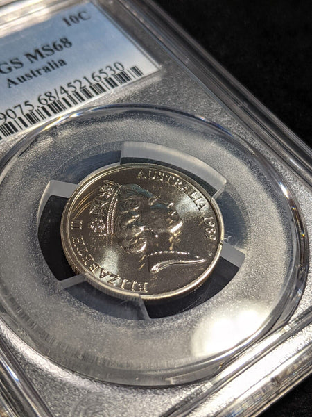 1989 Ten Cent 10c Australia PCGS MS68 FDC GEM UNC #3057