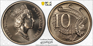 1988 Ten Cent 10c Australia PCGS MS68 FDC GEM UNC #3062