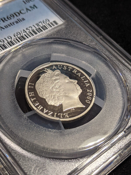 2000 Proof Ten Cent 10c Australia PCGS PR69DCAM FDC UNC #3063