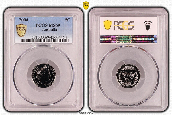 2004 Five Cent 5c Australia PCGS MS69 FDC GEM UNC #3065