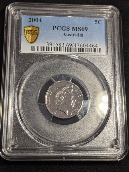 2004 Five Cent 5c Australia PCGS MS69 FDC GEM UNC #3065