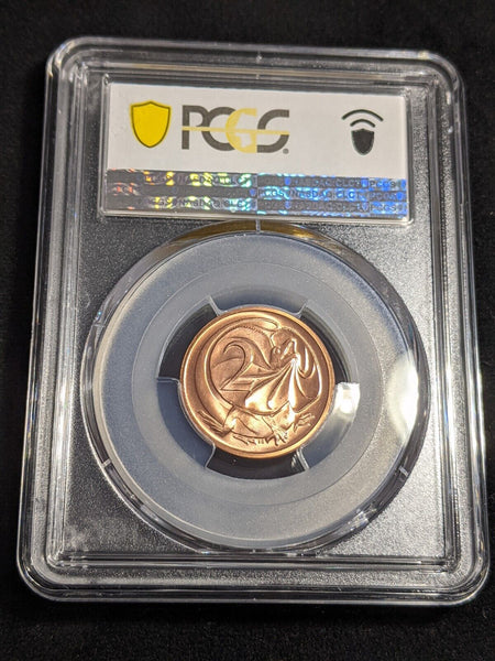 1987 Two Cent 2c Australia PCGS MS65RD GEM UNC #3060