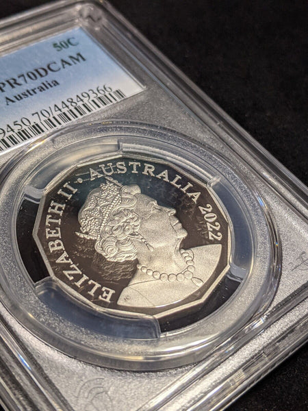 2022 Proof Fifty Cent 50c Australia PCGS PR70DCAM FDC UNC #3067