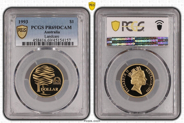 1993 Proof One Dollar $1 Landcare Australia PCGS PR69DCAM FDC UNC #3068