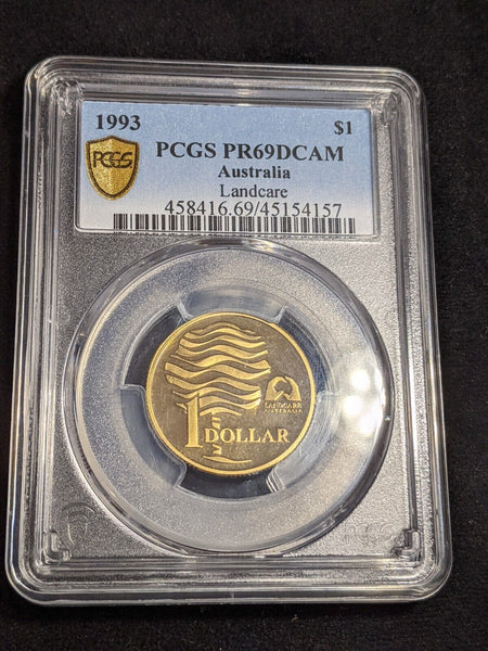 1993 Proof One Dollar $1 Landcare Australia PCGS PR69DCAM FDC UNC #3068