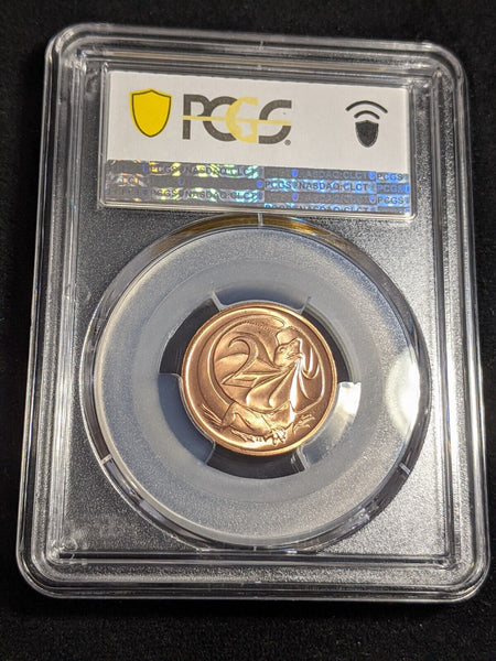 1989 Two Cent 2c Australia PCGS MS66RD GEM UNC #3066