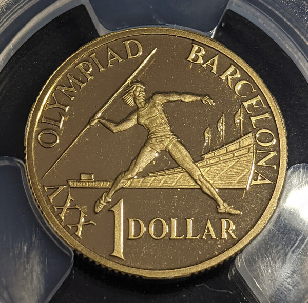 1992 Proof One Dollar $1 Olympics Australia PCGS PR69DCAM FDC UNC #3069