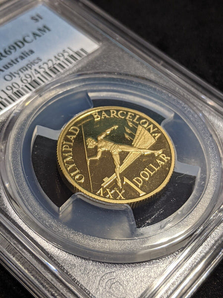 1992 Proof One Dollar $1 Olympics Australia PCGS PR69DCAM FDC UNC #3069
