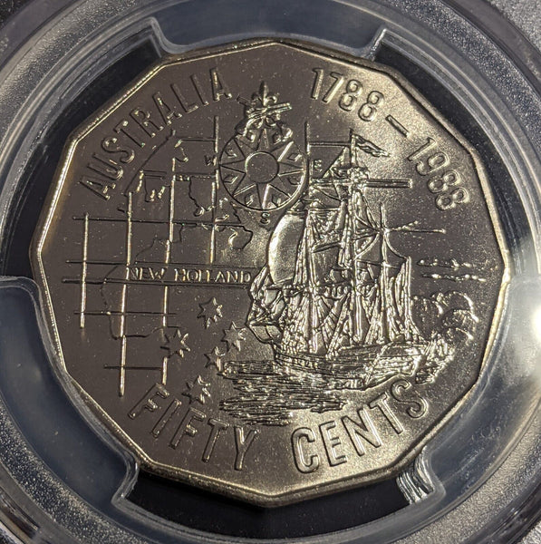 1988 Fifty Cent 50c Bicentennial Australia PCGS MS67 FDC GEM UNC #3071