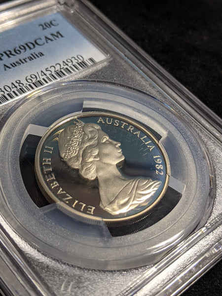 1982 Proof Twenty Cent 20c Australia PCGS PR69DCAM FDC UNC #3076