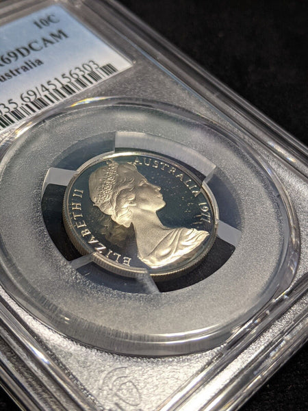 1977 Proof Ten Cent 10c Australia PCGS PR69DCAM FDC UNC #3075