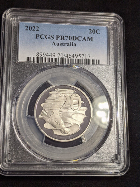 2022 Proof Twenty Cent 20c Australia PCGS PR70DCAM FDC UNC #3080