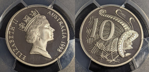 1998 Proof Ten Cent 10c Australia PCGS PR69DCAM FDC UNC #3084
