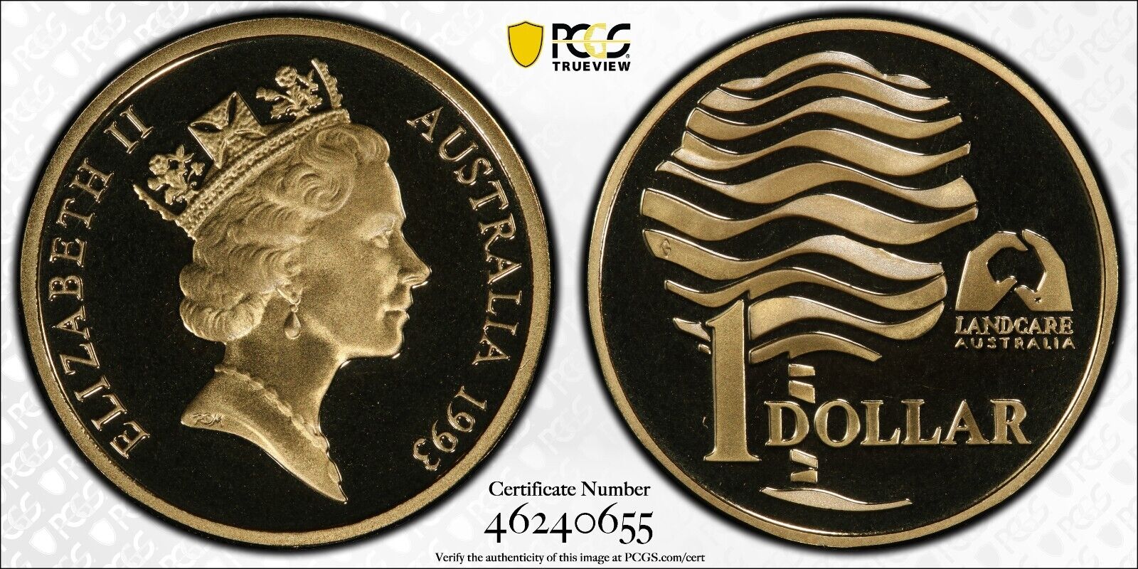 1993 Proof One Dollar $1 Landcare Australia PCGS PR69DCAM FDC UNC #3091