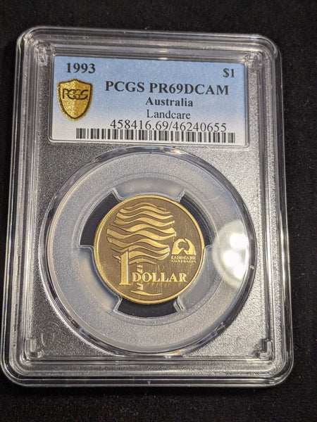1993 Proof One Dollar $1 Landcare Australia PCGS PR69DCAM FDC UNC #3091