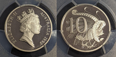1992 Proof Ten Cent 10c Australia PCGS PR69DCAM FDC UNC #3086