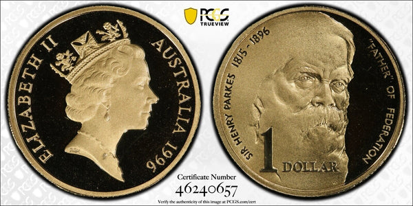 1996 Proof One Dollar $1 Parkes Australia PCGS PR69DCAM FDC UNC #3093