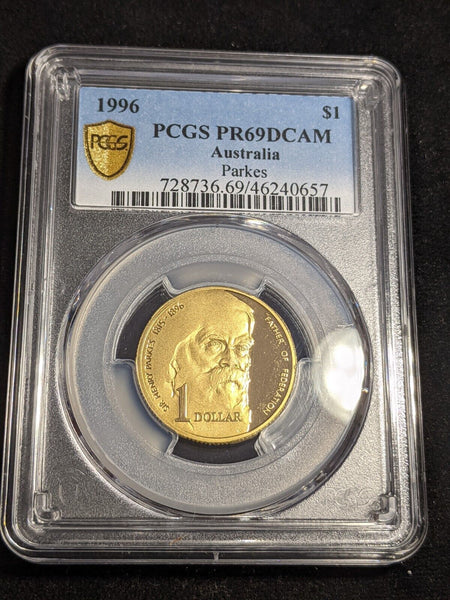 1996 Proof One Dollar $1 Parkes Australia PCGS PR69DCAM FDC UNC #3093