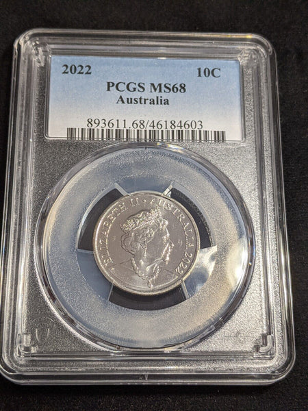 2022 Ten Cent 10c PCGS MS68 FDC GEM UNC #3102