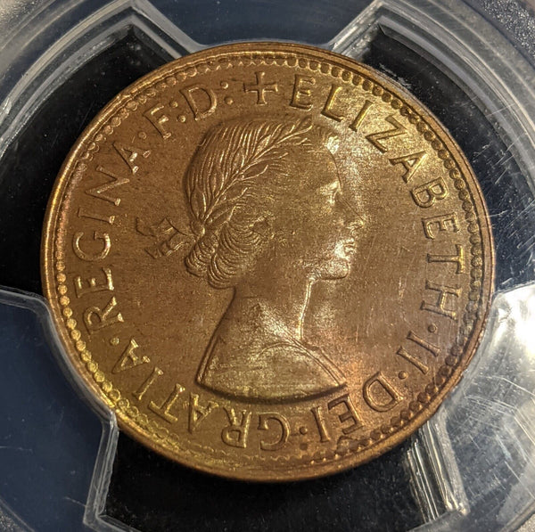 1961 (P) Half Penny 1/2d PCGS MS64RB GEM UNC #3112
