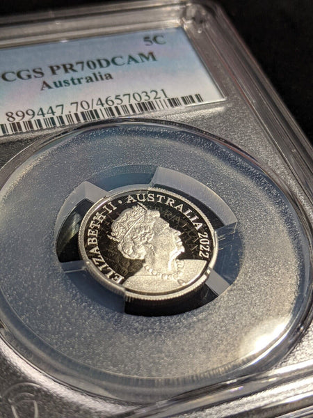 2022 Proof Five Cent 5c Australia PCGS PR70DCAM FDC UNC #3123