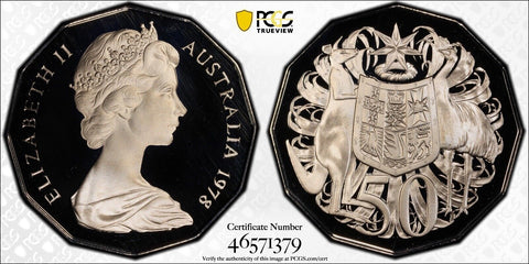 1978 Proof Fifty Cent 50c Australia PCGS PR69DCAM FDC UNC #3128