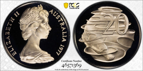 1977 Proof Twenty Cent 20c Australia PCGS PR69DCAM FDC UNC #3126