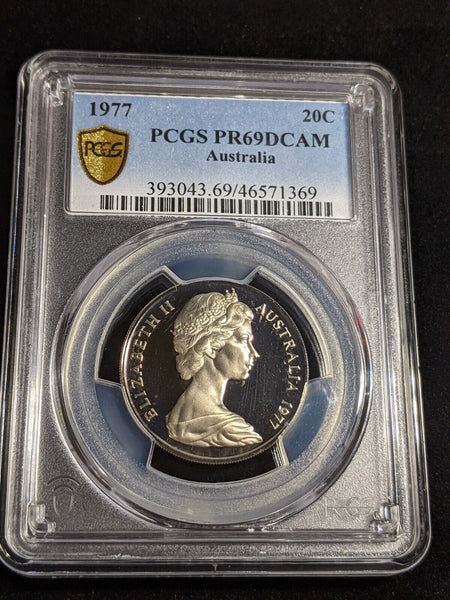 1977 Proof Twenty Cent 20c Australia PCGS PR69DCAM FDC UNC #3126