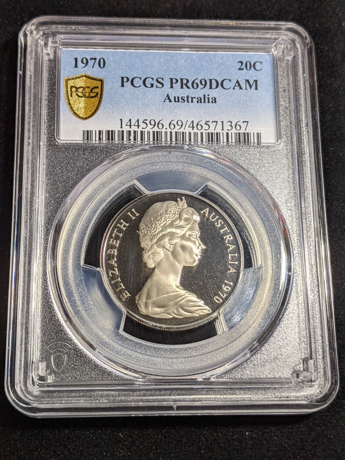 1970 Proof Twenty Cent 20c Australia PCGS PR69DCAM FDC UNC #3127