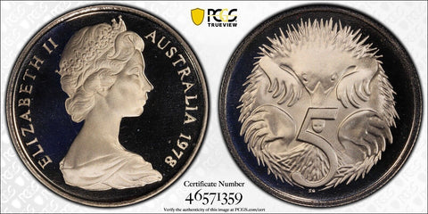 1978 Proof Five Cent 5c Australia PCGS PR69DCAM FDC UNC #3131