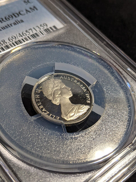 1978 Proof Five Cent 5c Australia PCGS PR69DCAM FDC UNC #3131