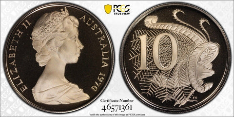 1970 Proof Ten Cent 10c Australia PCGS PR69DCAM FDC UNC #3130