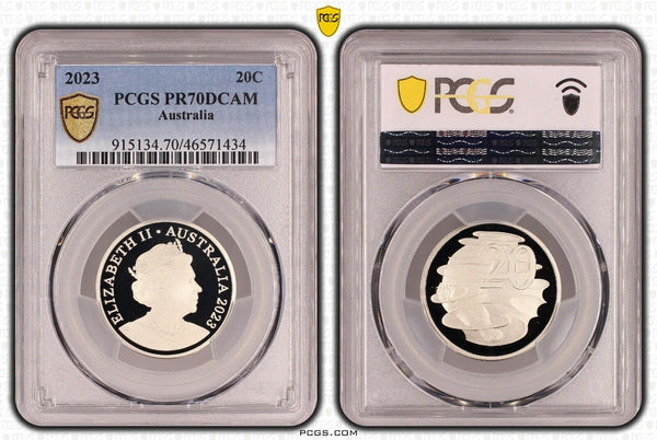 2023 Proof Twenty Cent 20c Australia PCGS PR70DCAM FDC UNC #3139