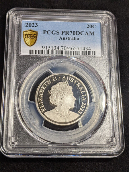 2023 Proof Twenty Cent 20c Australia PCGS PR70DCAM FDC UNC #3139