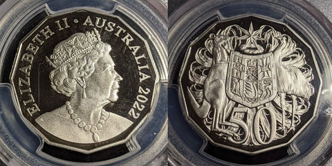 2022 Proof Fifty Cent 50c Australia PR70DCAM FDC UNC #3137