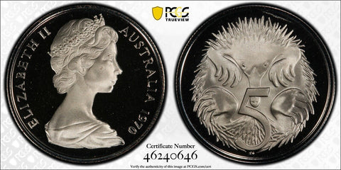 1970 Proof Five Cent 5c Australia PCGS PR69DCAM FDC UNC #3144
